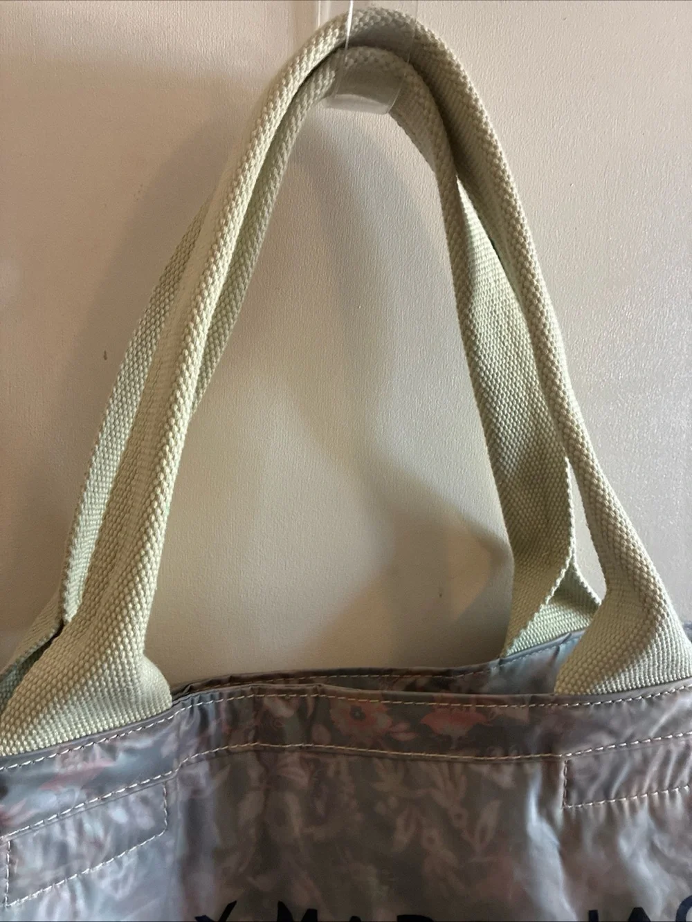 Marc by Marc Jacobs Pink Floral Canvas Tote with Cream Handles